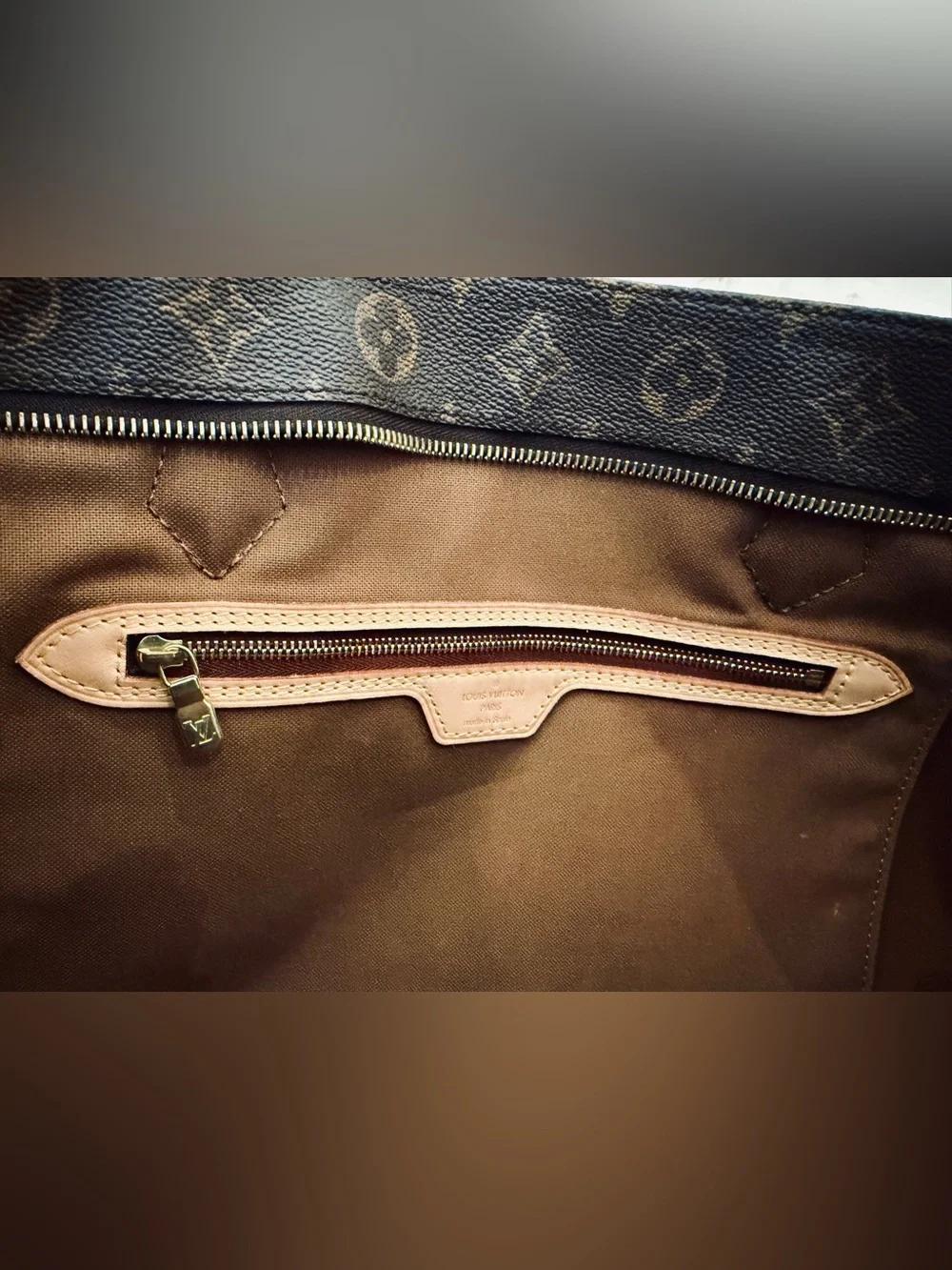 Louis Vuitton All in mm monogram Brown Monogram Canvas Tote with Black Handles - Picture 6 of 9